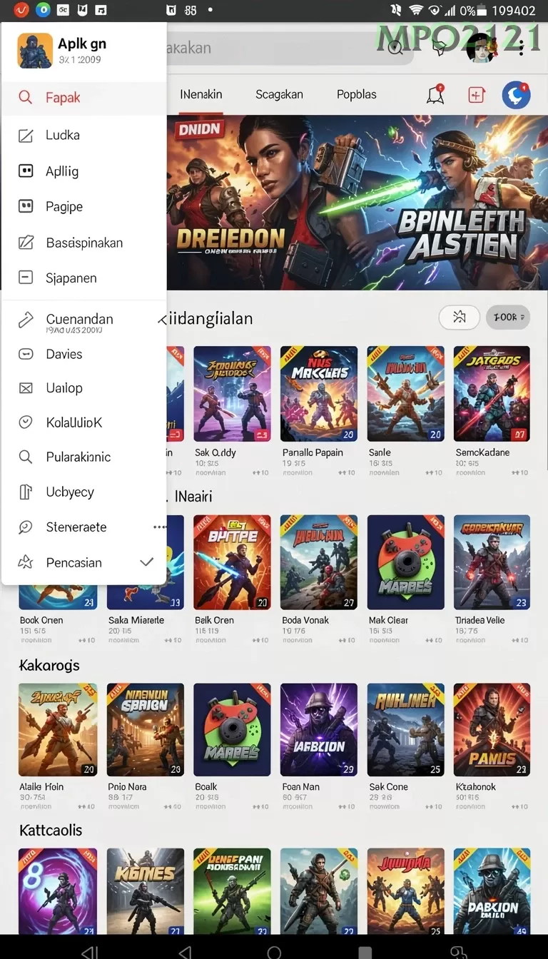 Cuplikan layar KATSU5 — halaman utama